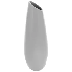 Wazon ceramiczny Oval, 12 x 36 x 12 cm, szary