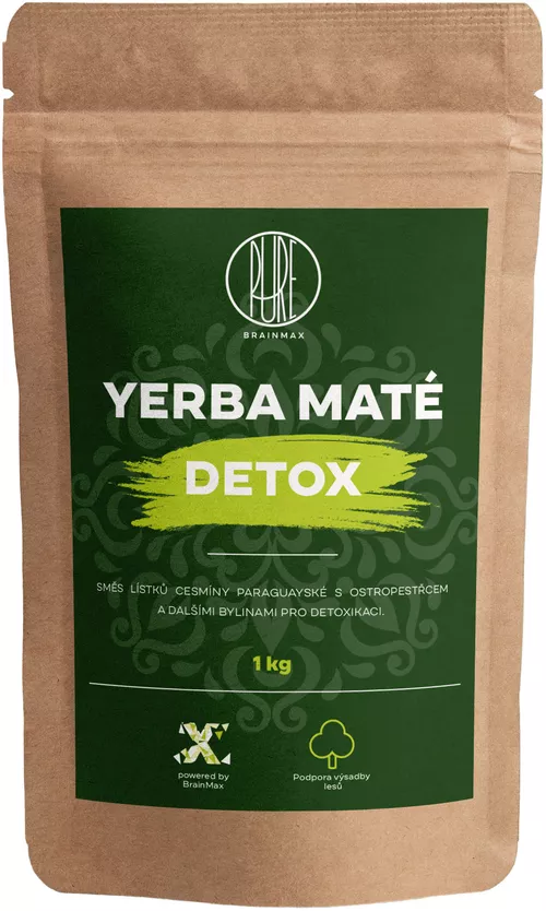 BrainMax Pure Yerba Mate, Detox, 1000 g