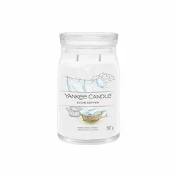 Yankee Candle świeczka zapachowa Signature w szkle duża Clean Cotton, 567 g