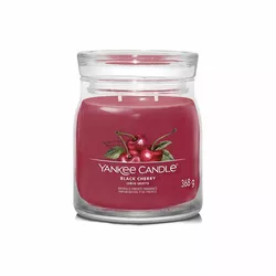 Yankee Candle świeczka zapachowa Signature w szkle średnia Black Cherry, 368 g