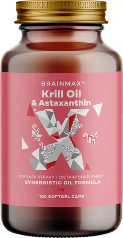 BrainMax Krill Oil z astaksantyną, 500 mg, 100 kapsułek softgel