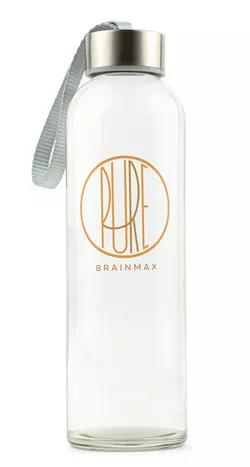 Butelka BrainMax Pure Glass w opakowaniu termicznym, 530 ml