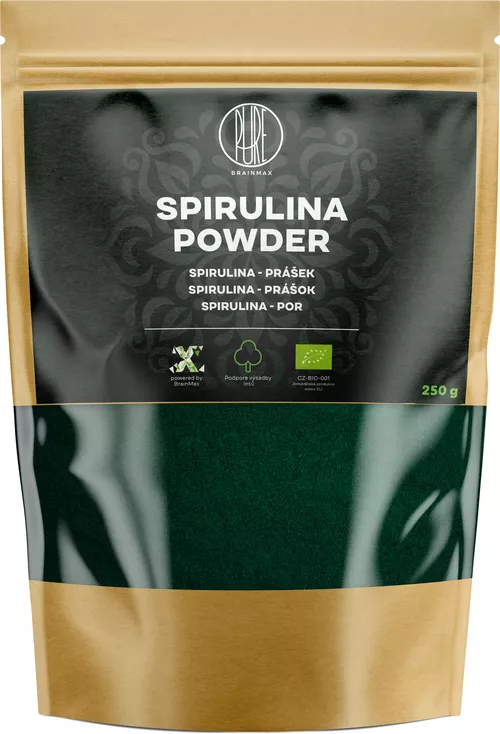 BrainMax Pure Spirulina BIO proszek, 250 g