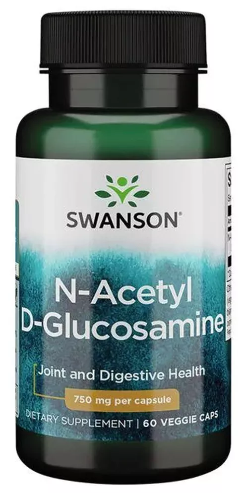 Swanson N-acetylo-D-glukozamina, 750 mg, 60 kapsułek