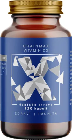 BrainMax Witamina D3, 5000 IU, 120 kapsułek roślinnych