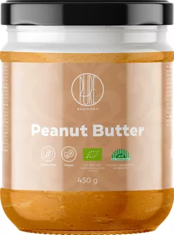 BrainMax Pure Peanut Butter, 100% Masło z orzeszków ziemnych, BIO, 450 g