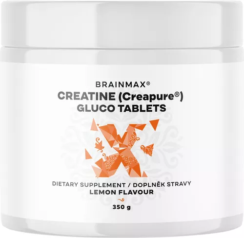 Tabletki BrainMax Creatine Creapure® Gluco, Lemon, Monohydrat kreatyny w tabletkach, cytryna 350 g