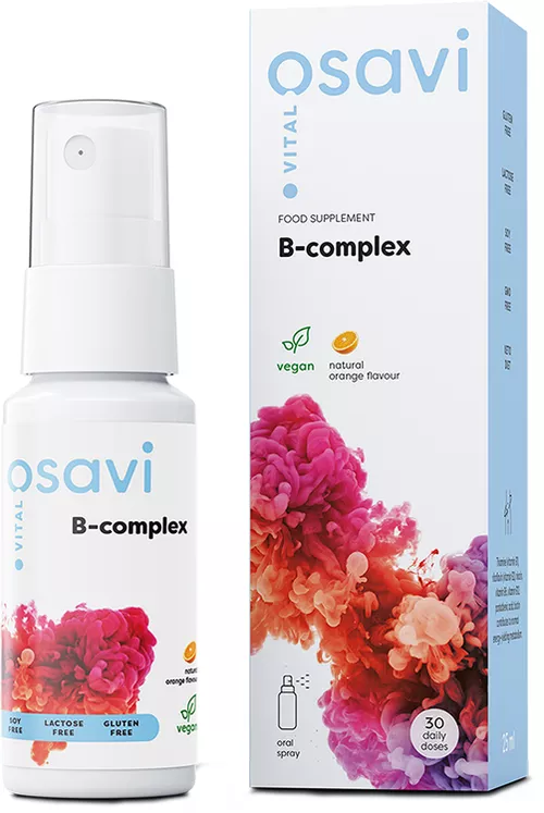 Osavi B-complex With Orange Flavour Oral Spray, B-complex spray doustny o smaku pomarańczowym, 25 ml