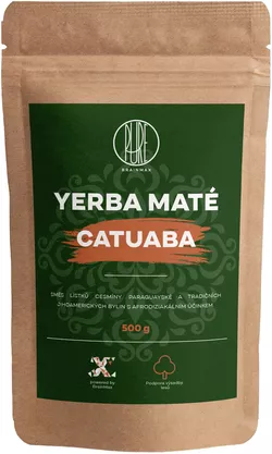 BrainMax Pure Yerba Mate, Catuaba, 500 g