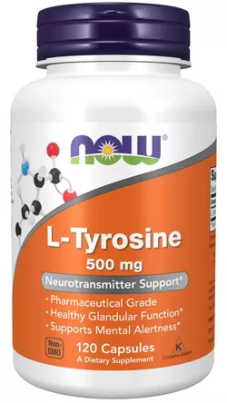 Now® Foods NOW L-Tyrosine, 500 mg, 120 kapsułek