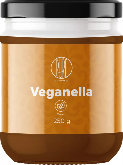 BrainMax Pure Veganella, Krem z orzechów laskowych z mleczną czekoladą, 250 g