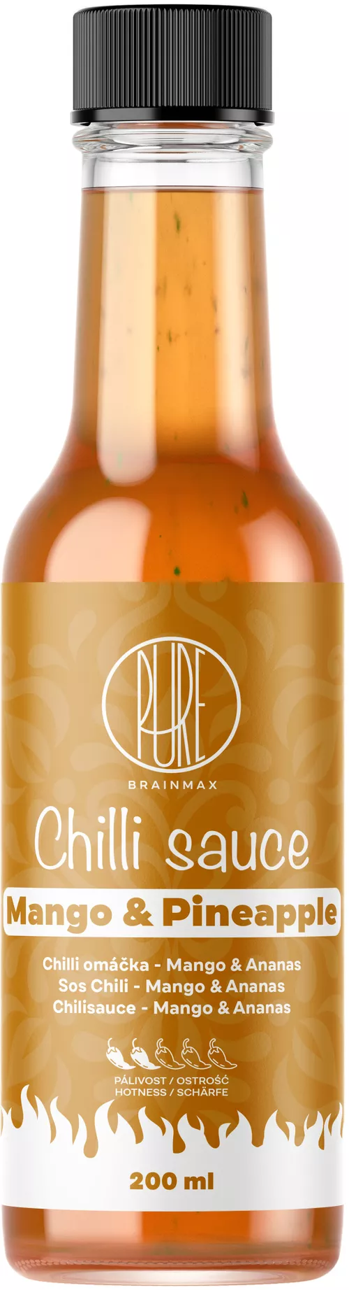 BrainMax Pure Chilli sauce, Mango & Pineapple (sos chili, mango i ananas), 200 ml