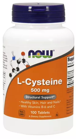 Now® Foods NOW L-Cysteine, 500 mg, 100 tabletek