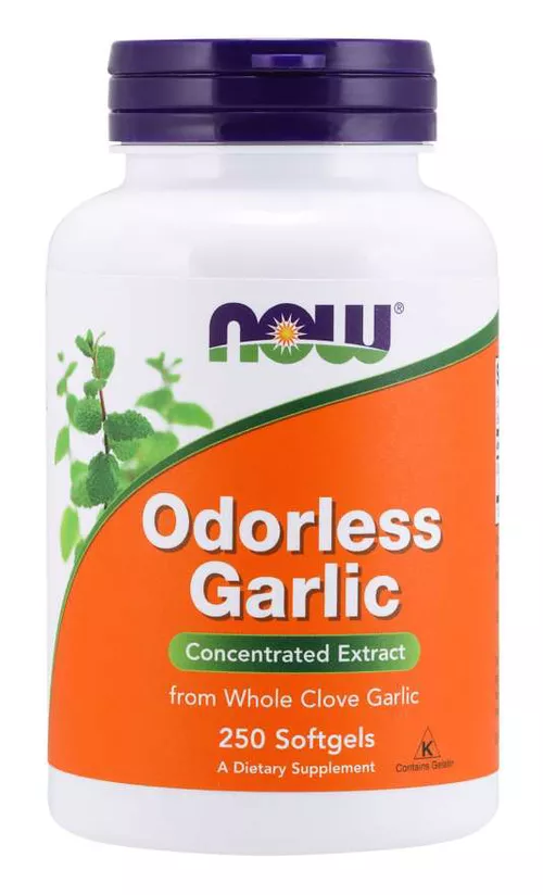 Now® Foods NOW Odorless Garlic (bezwonny ekstrakt z czosnku), 250 kapsułek softgel