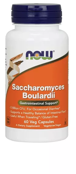 Now® Foods NOW Saccharomyces Boulardii, probiotyki, 60 wegańskich kapsułek