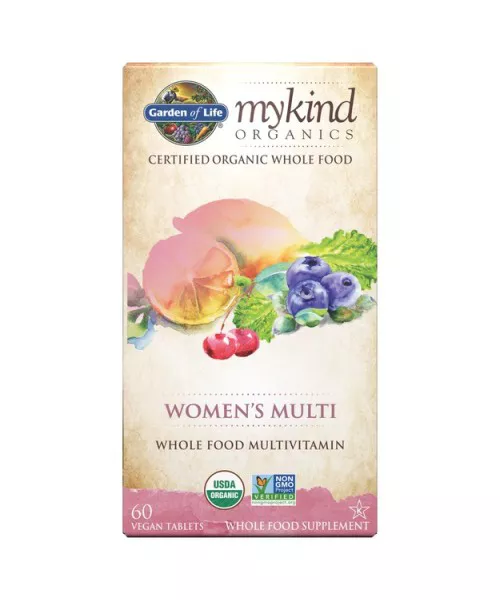 Garden of life Mykind Organics Women's Multi, multiwitamina dla kobiet, 60 tabletek ziołowych