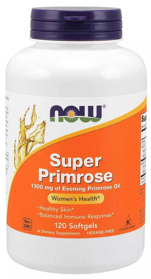 Now® Foods NOW Super Primrose 1300 mg, Wiesiołek, 120 kapsułek żelowych