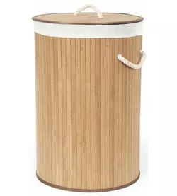 Compactor Kosz na brudne ubrania Bamboo okrągły, naturalny